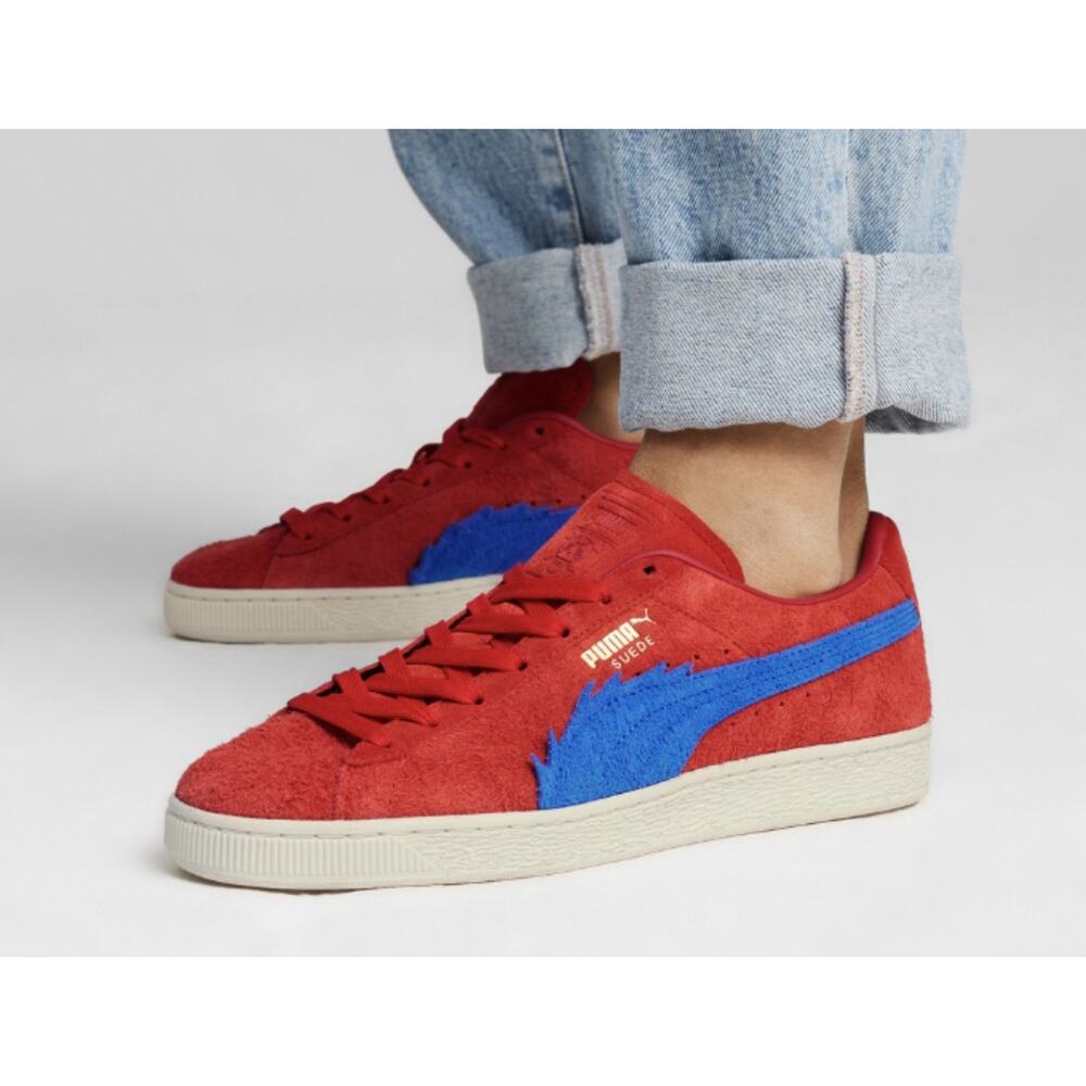 Puma x One Piece Buggy Suede Red Blue Sneaker 6 Collab Limited Edition Men - Picture 1 of 10